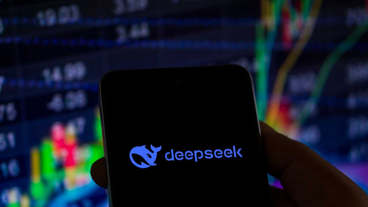 DeepSeek app on a smartphone.