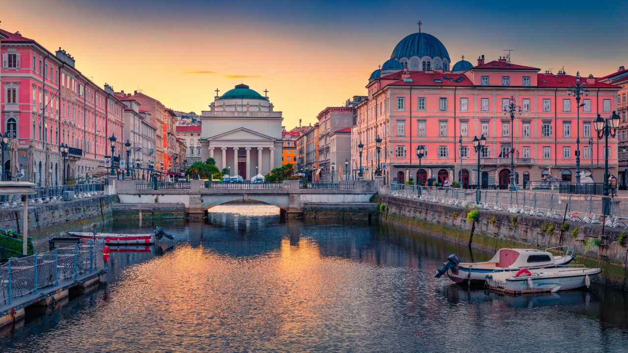 Trieste, port in Italy.